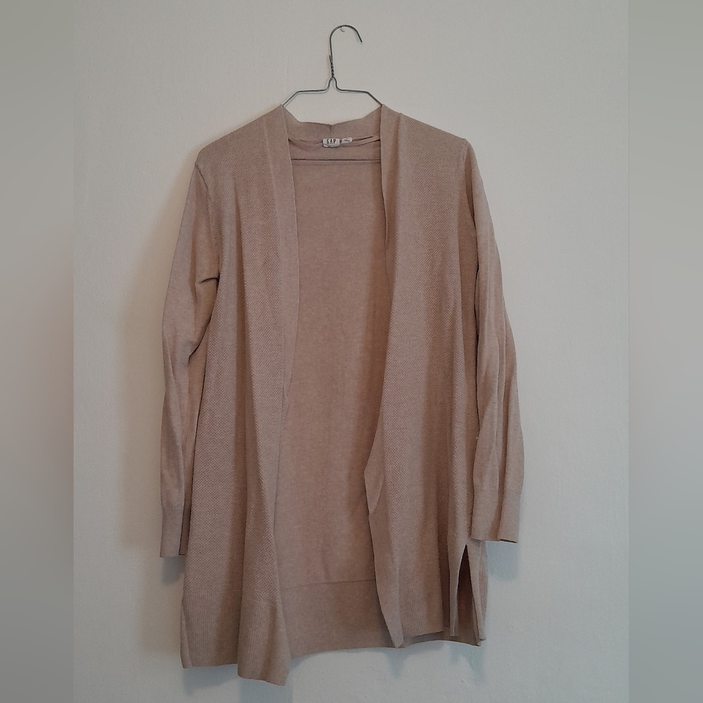 GAP Women's Tan Open-Front Cardigan